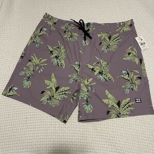 Billabong Men's Good Times Lo Tide Boardshorts Size L 32, Tropical Leaf  Pattern